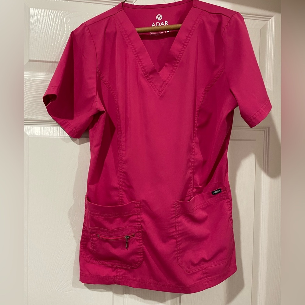 Adar Pro Pink Scrub Top